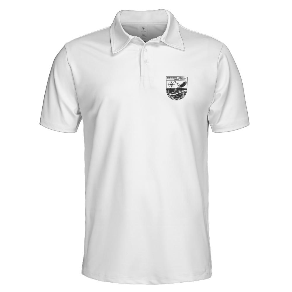 White SAG Performance Collared Shirt