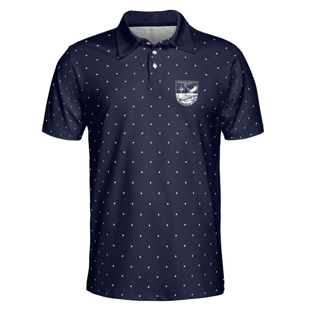Blue Polka SAG Performance Collared Shirt